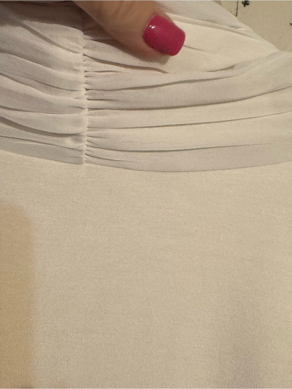 NWT Ivory Draped V-Neck Long Sleeve Bodysuit LARGE GORGEOUS #Y - Picture 8 of 12
